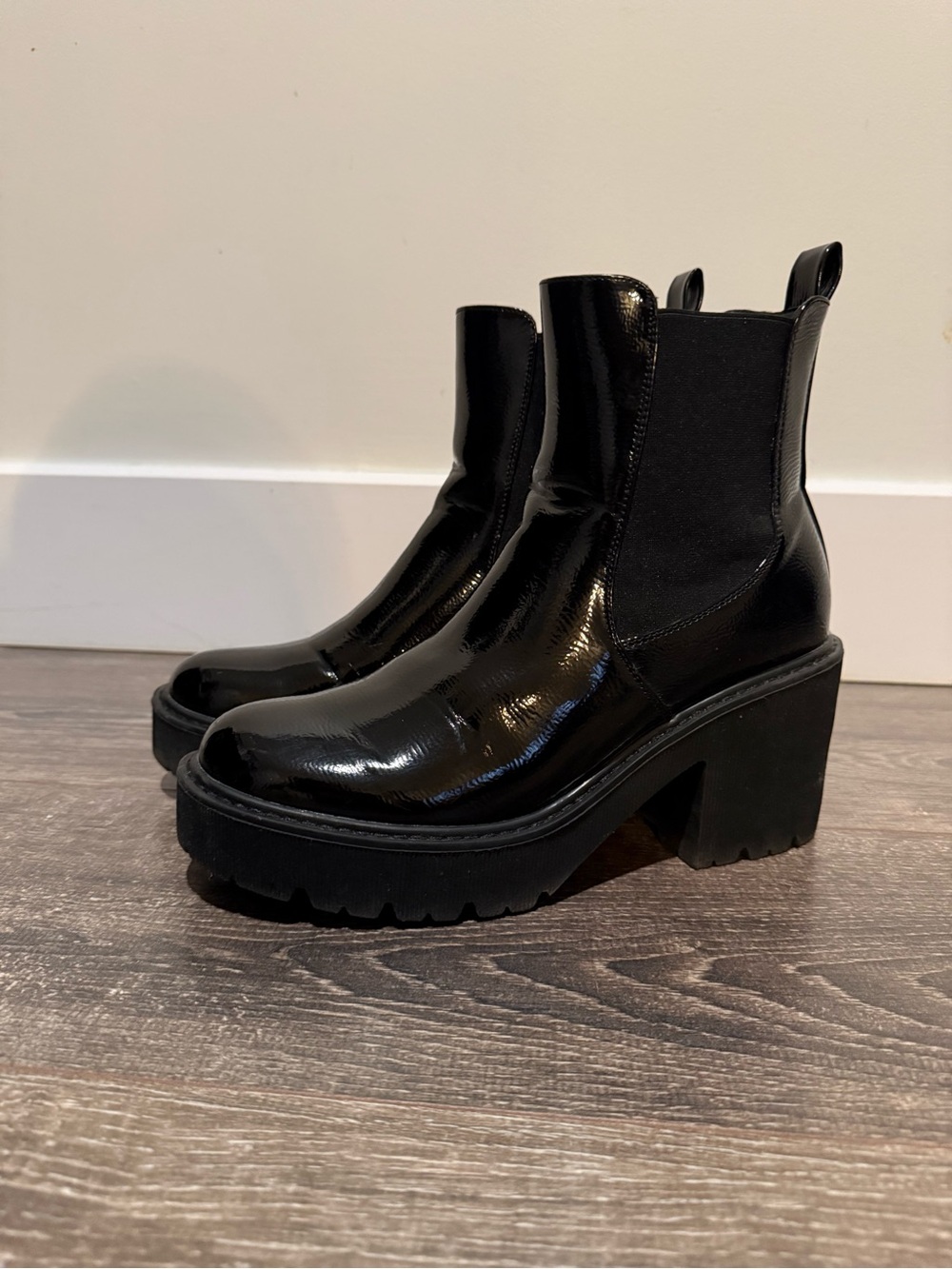 Dirty Laundry Black Platform Chelsea Boots - Women's